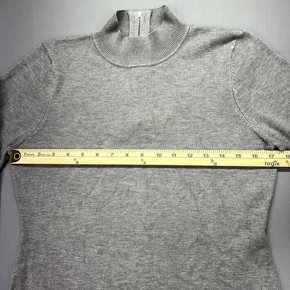 Calvin Klein Sweater Dress Women's Size M Grey Long Sleeve Minimalist Versatile‎